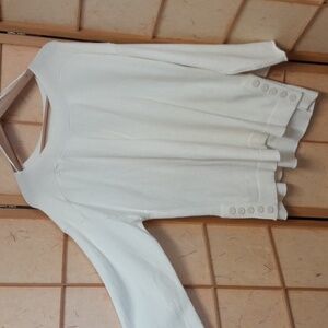 Terra and Sky cream colored light weight sweater blouse size 2X